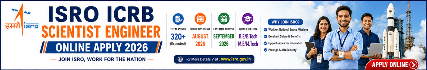 ISRO ICRB Scientist Engineer Online Apply 2026